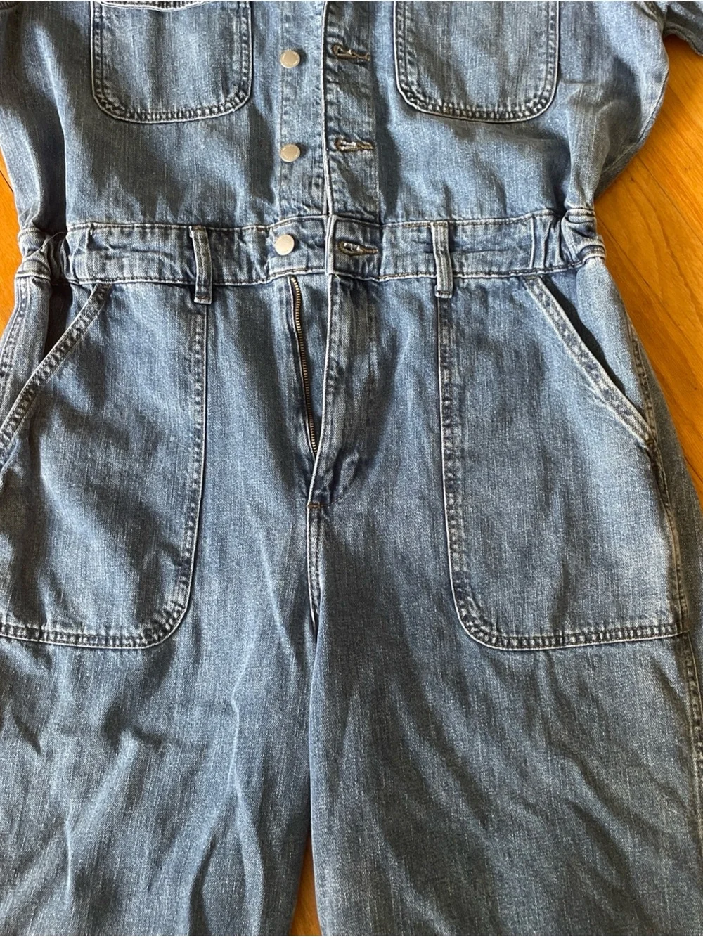 Universal Thread Denim Jumpsuit in Blue size 16